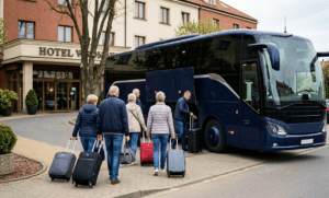Busy do Niemiec, przewóz osób, transport pracowniczy - Sandrex Wynajem Autokarów na Wycieczki - Sandrex